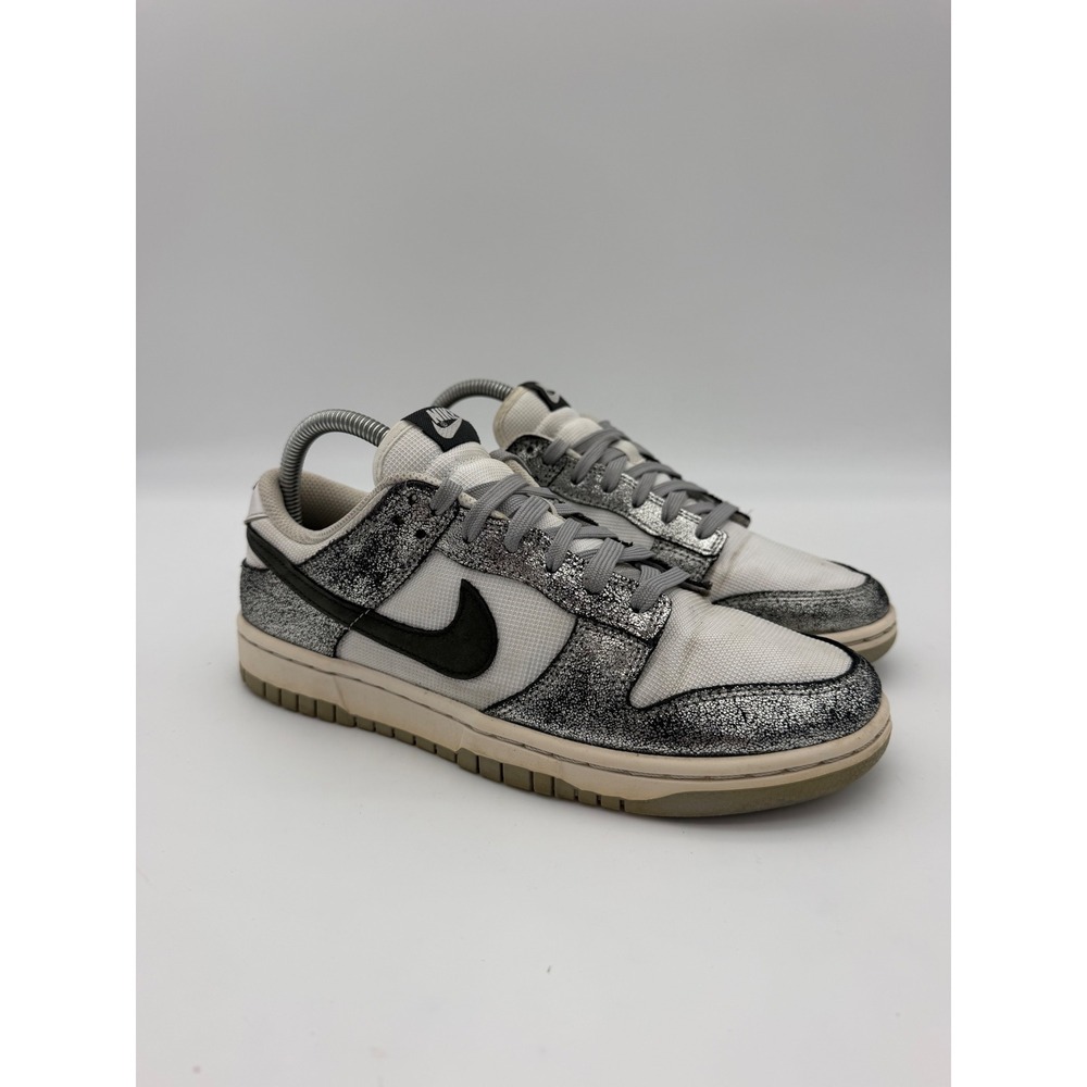Nike Dunk Low Golden Gals Metallic Silver White DO5882-001 Womens 8.5
